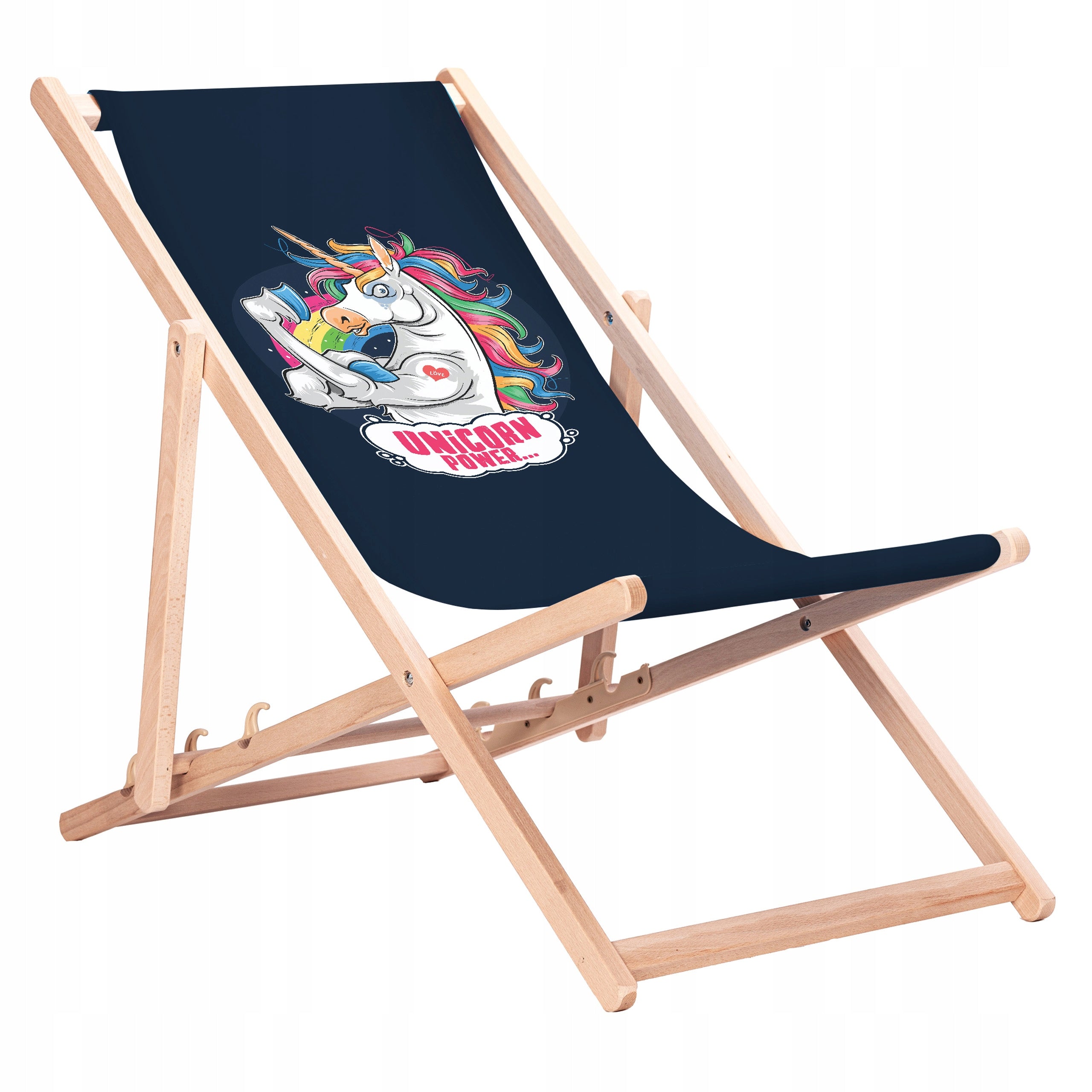 Wooden sun lounger with print Mix of designs KN18 Packaging status original