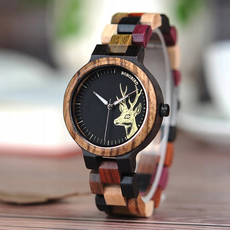 Wooden watch BOBO BIRD P14-3 Women Bobobird Type wristwatch