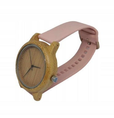 Wooden watch BOBO BIRD Women's powder pink