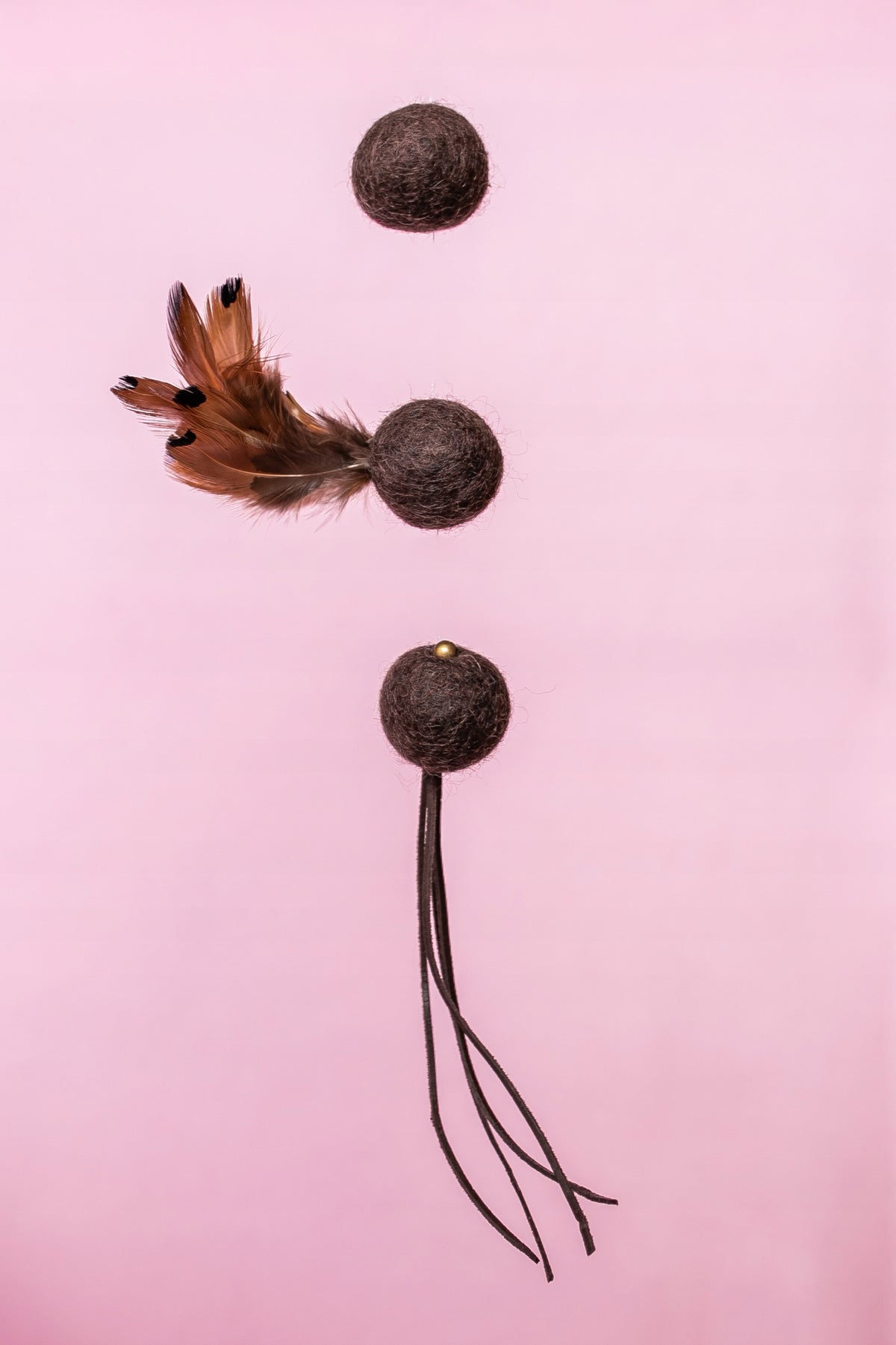 Wool Ball WOOL WOOL for Cat Set Brown Cat Toy for Gift