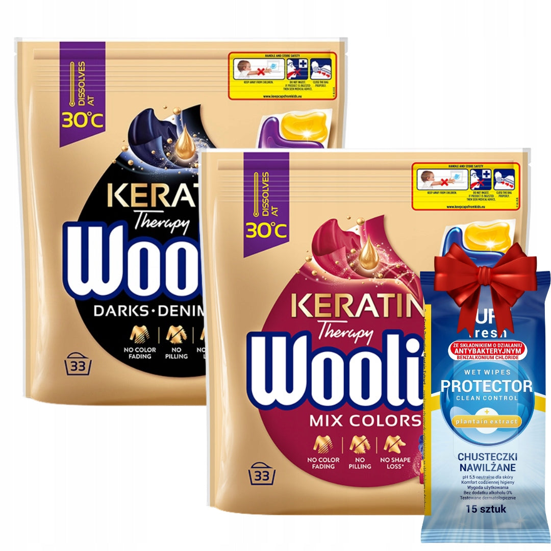 Woolite Colour Black Washing Capsules 33 Pack x2 + Freebie
