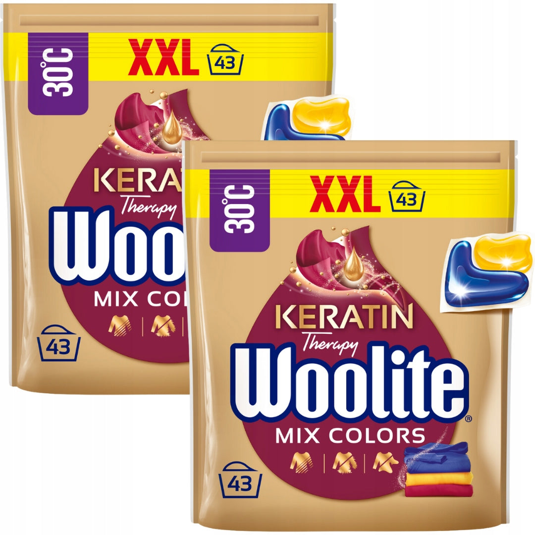Woolite Keratin Capsules for Washing Color 2x43 pcs.