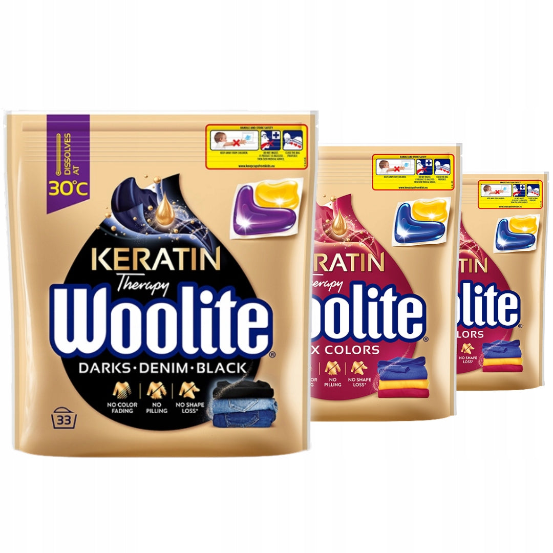 Woolite Washing Capsules Color Black 33 pcs x3