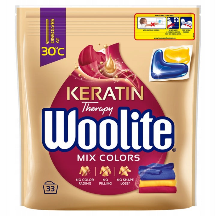 Woolite keratin washing capsules 33 pcs Color