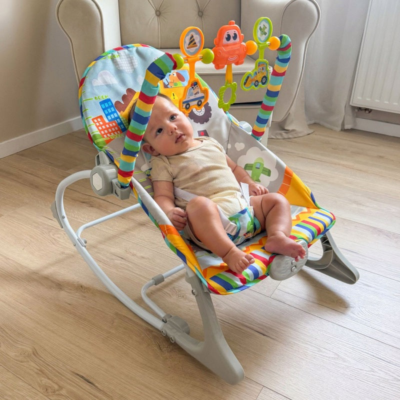 Woopy Baby Rocker Deckchair with Vibration Headband Multicolored WOOPIE Packaging status original
