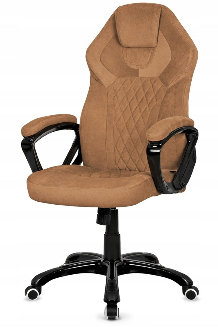 Work Desk Swivel Chair for President Fabric Brown Packaging status original
