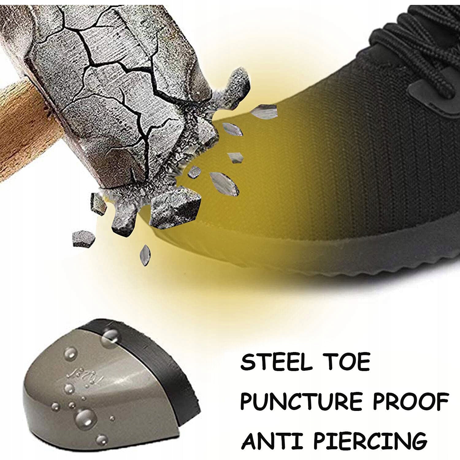 Work Safety Shoes Light Sport Protective Shoes, Black Packaging status original