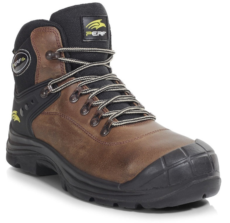 Work Shoes BHP S3 SRC PERF Brown High Leather Face Steel Toe R. 43