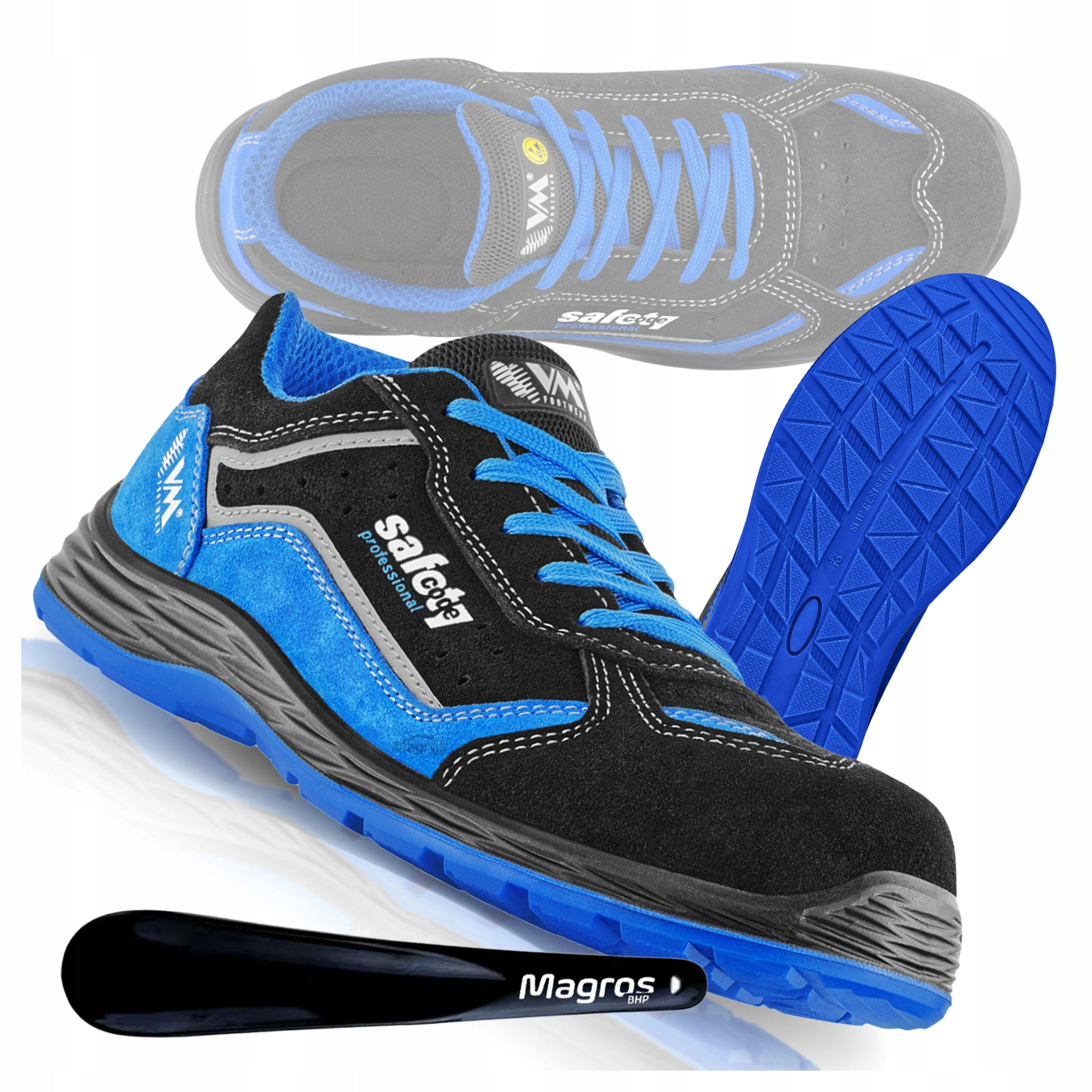 Work Shoes Men's Shoes Lightweight No Toe VM CORSICA O1 ESD 43