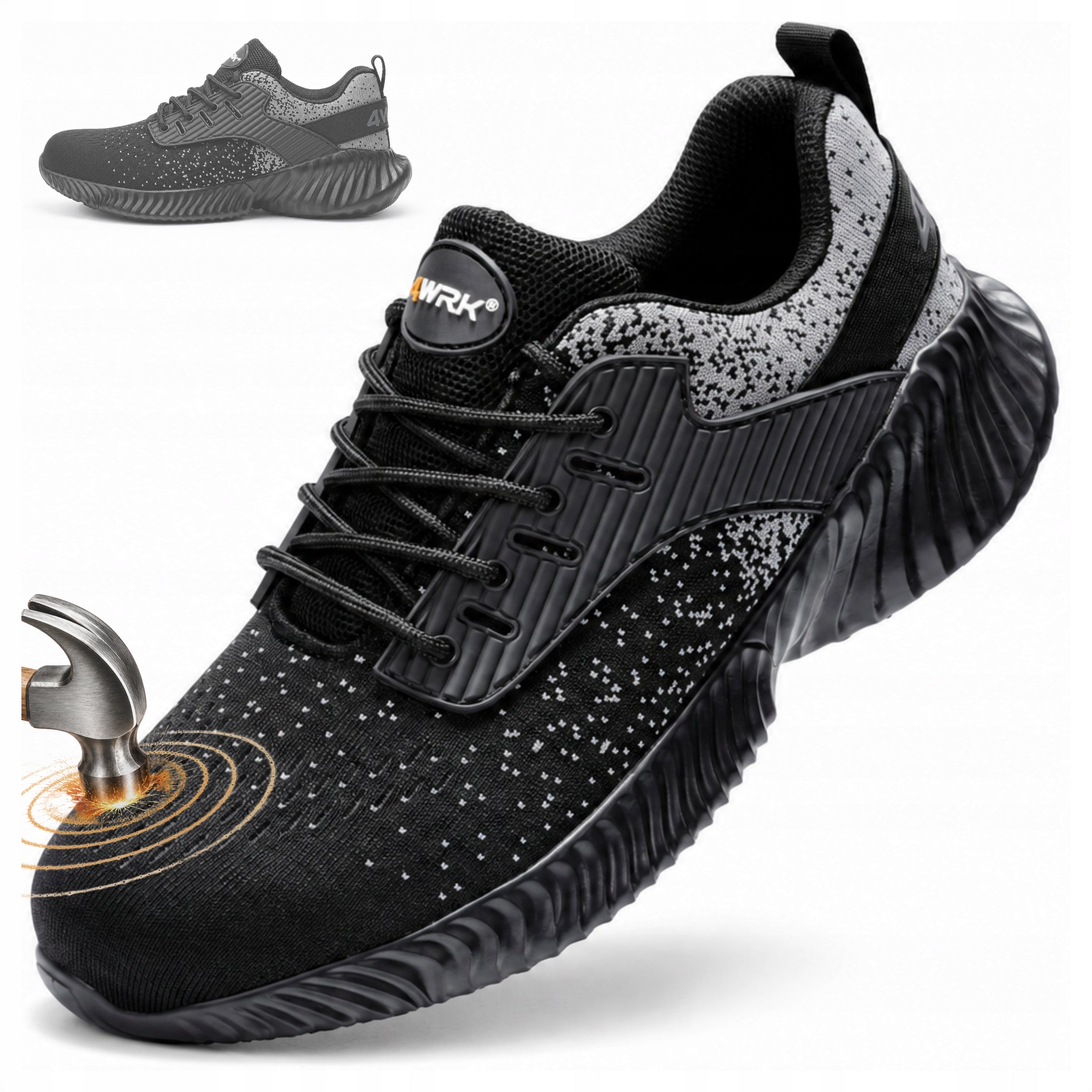 Work Shoes S1 Summer Mesh Shoes Breathable with Toe Health and Safety Lightweight