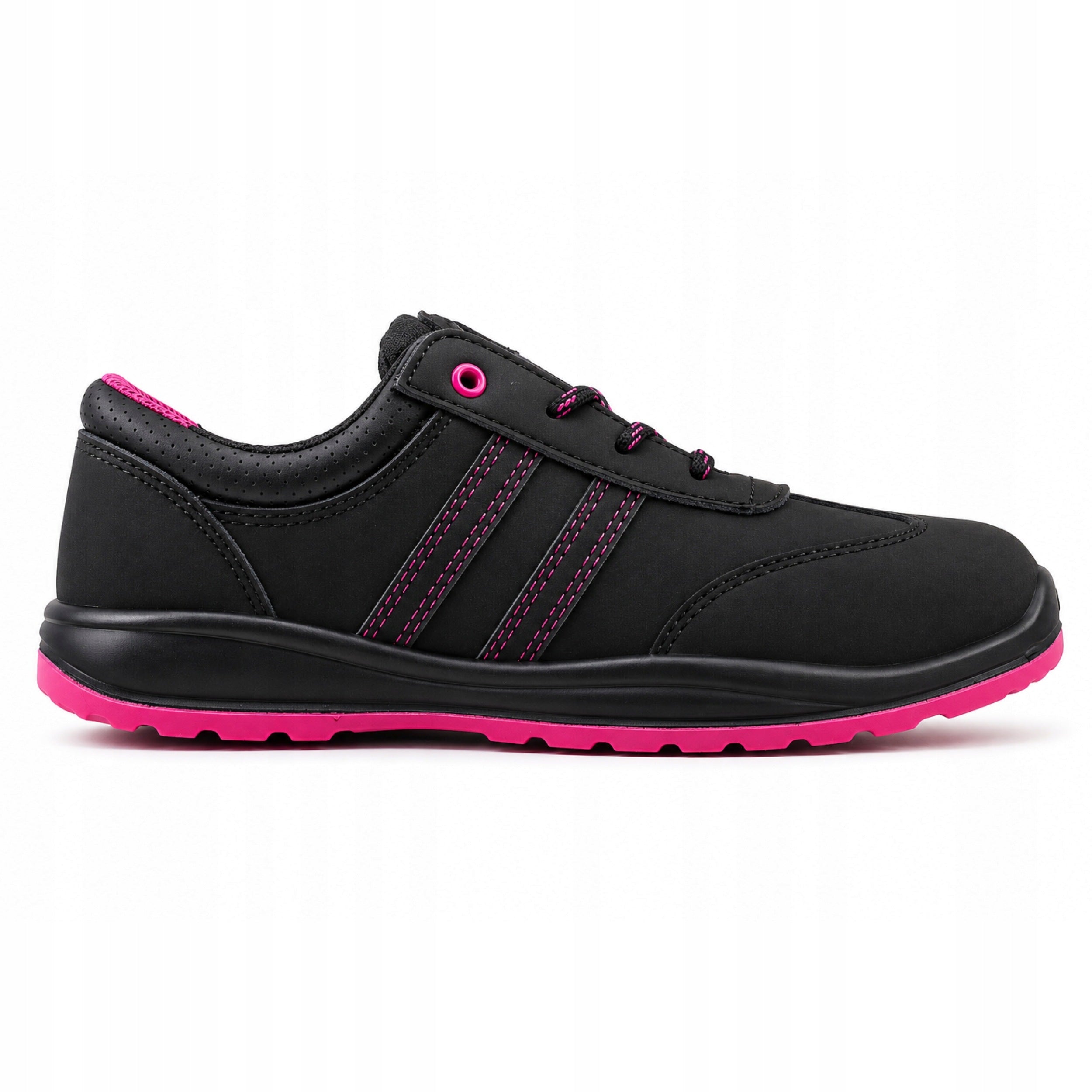 Work Shoes Women's Leather Shoes Lightweight with Metal Lift S1 BHP Manufacturer code Buty półbuty robocze damskie z noskiem S1 BHP