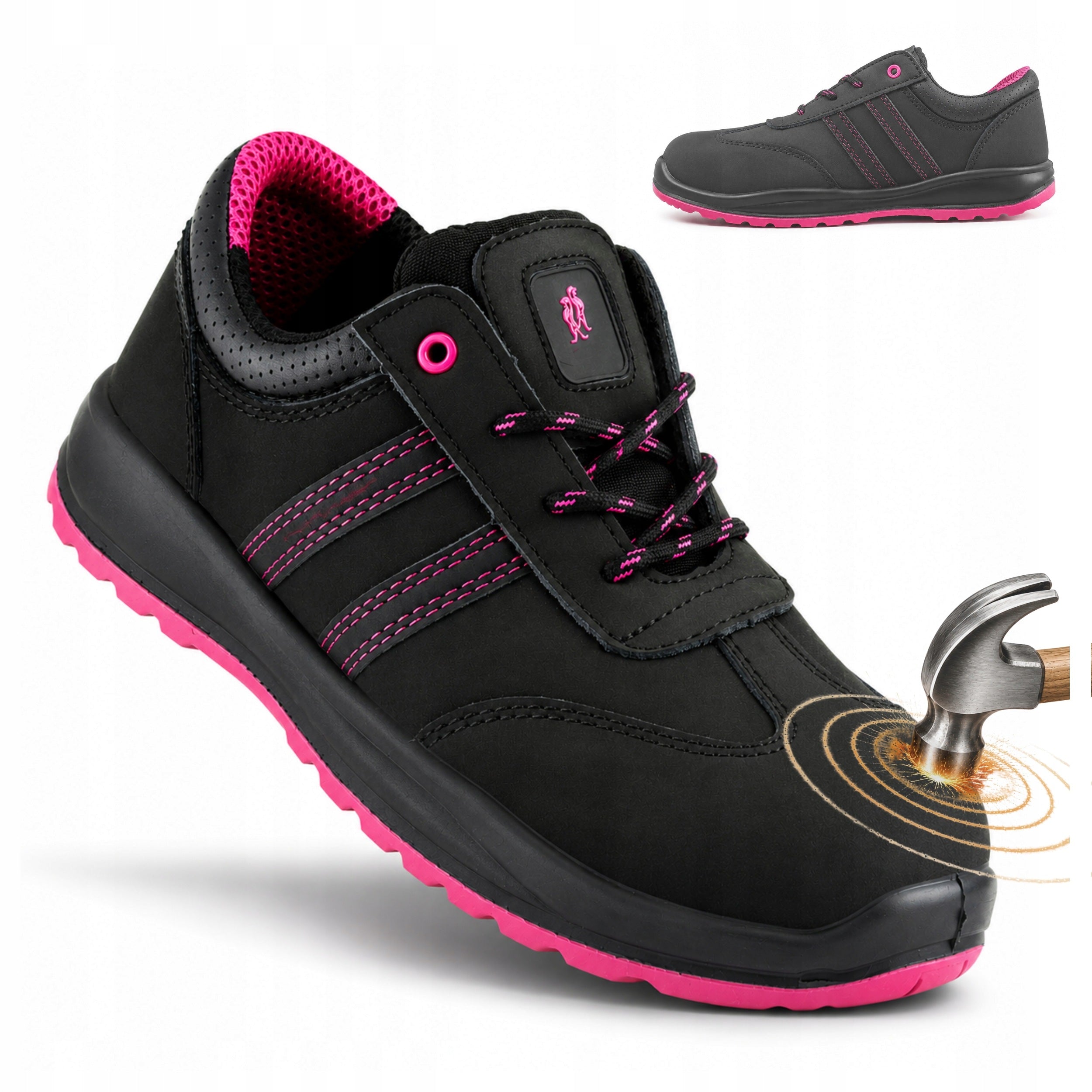 Work Shoes Women's Leather Shoes Lightweight with Metal Lift S1 BHP