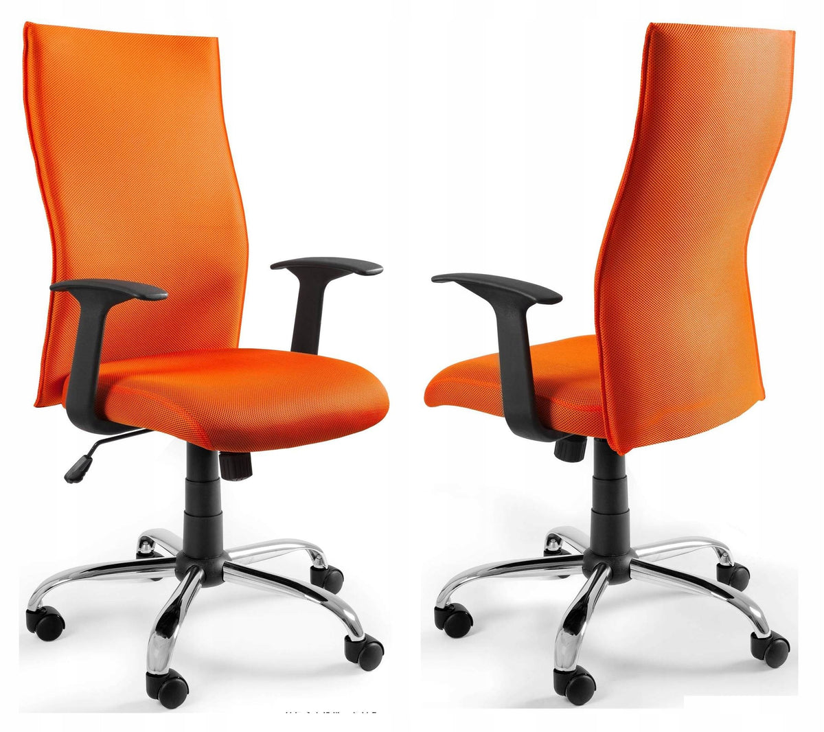 Work Swivel Chair, NOIRLUX, Orange, Fabric, 130kg Packaging status original