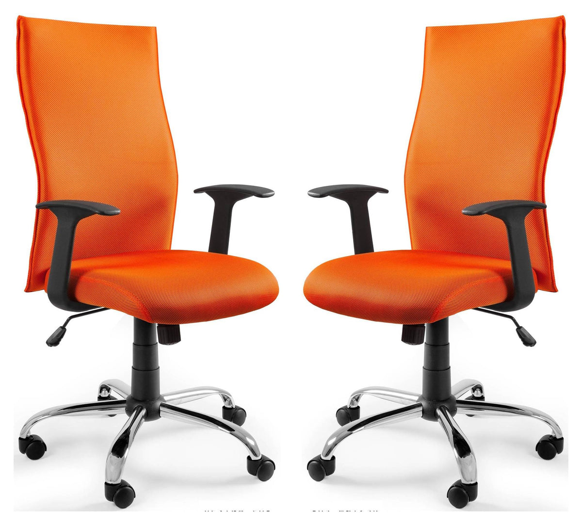 Work Swivel Chair, NOIRLUX, Orange, Fabric, 130kg