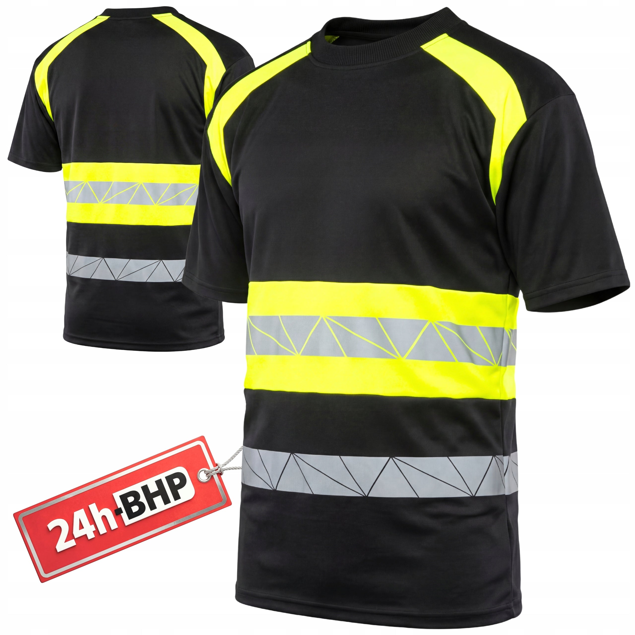 Work T-shirt REFLECTIVE Work T-shirt WARNING Men's YELLOW ECO