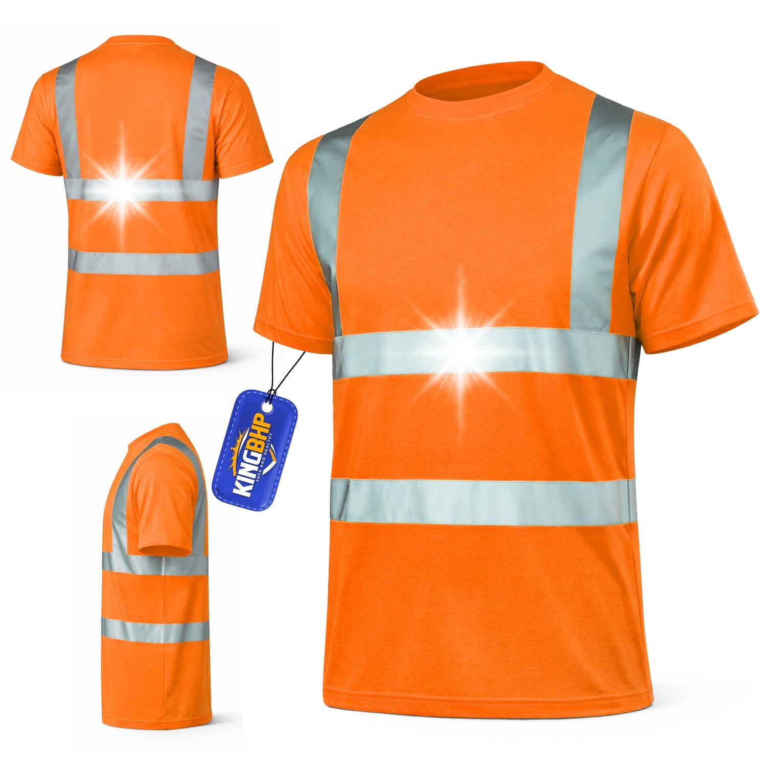 Work T-shirt warning T-SHIRT REFLECTIVE Hi-VIS REFLECTIVE COTTON mix