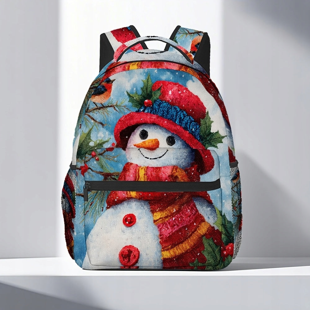 Work Travel Backpack - Festive Snowman - Lightweight, Compact, Casual