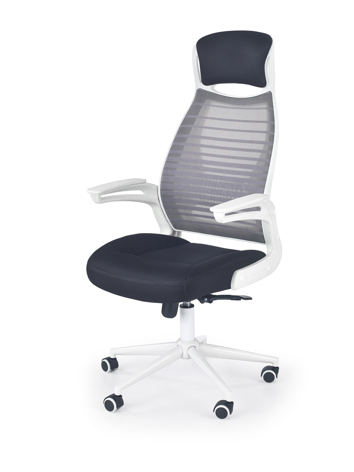 Work chair membrane fabric black-white-ash STELLAR