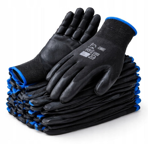 Work gloves protective gloves 10PAR STRONG PRECISION coated 9-L