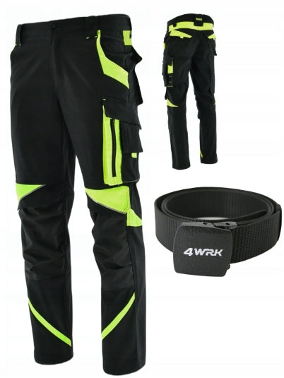 Work pants FLEXIBLE reflective NEOFLEX stretch SPANDEX strap freebie