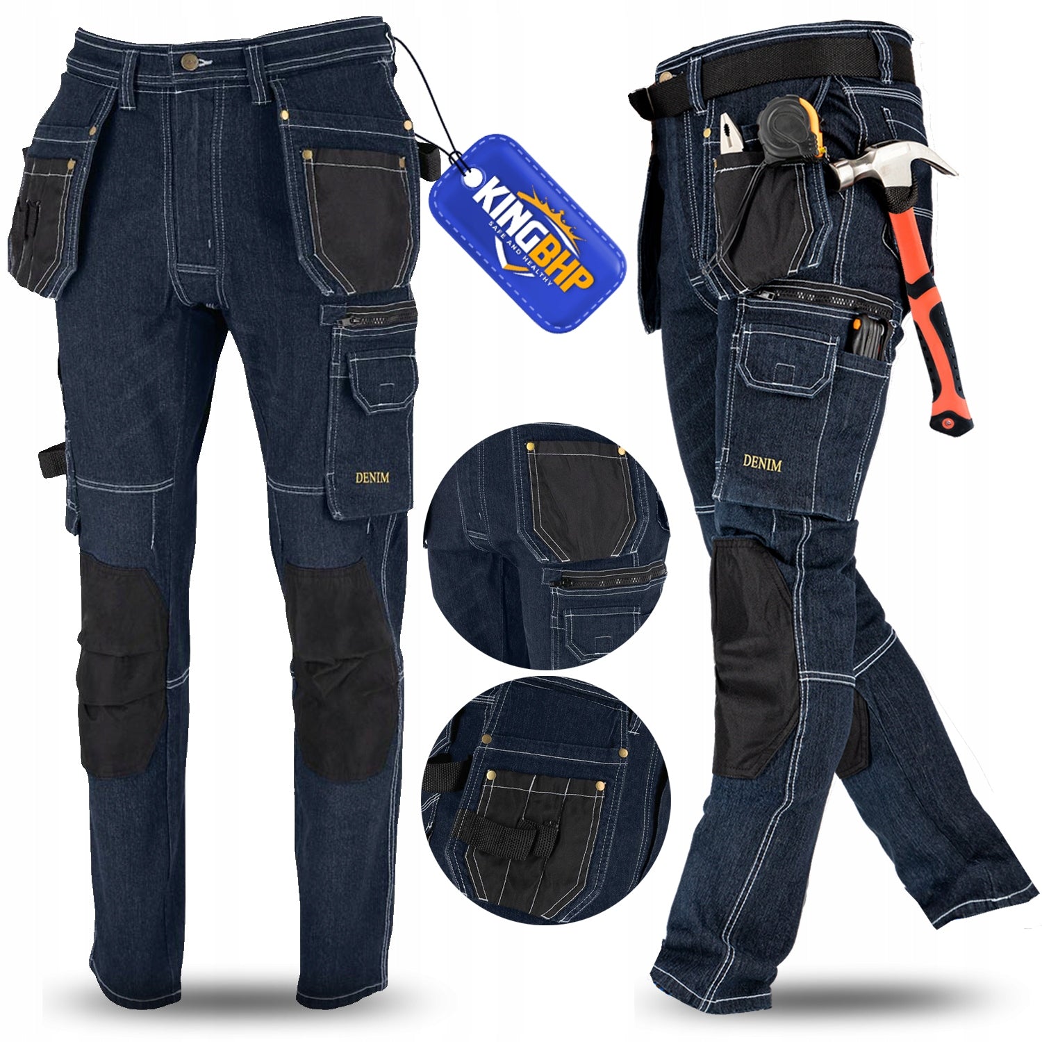 Work pants JEANS STRETCH Elastic REINFORCED DENIM MONTER denim