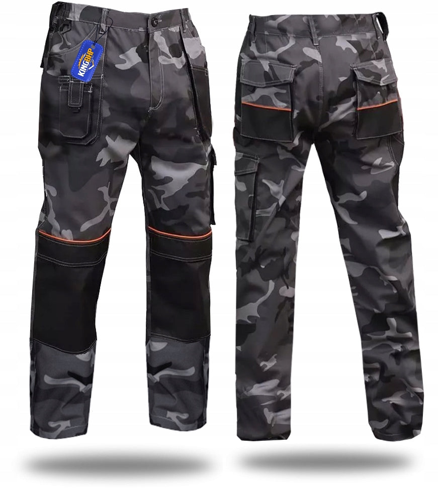 Work pants MORO CAMOUFLAGE REINFORCED militia OXFORD600 CLASSIC CAMOU