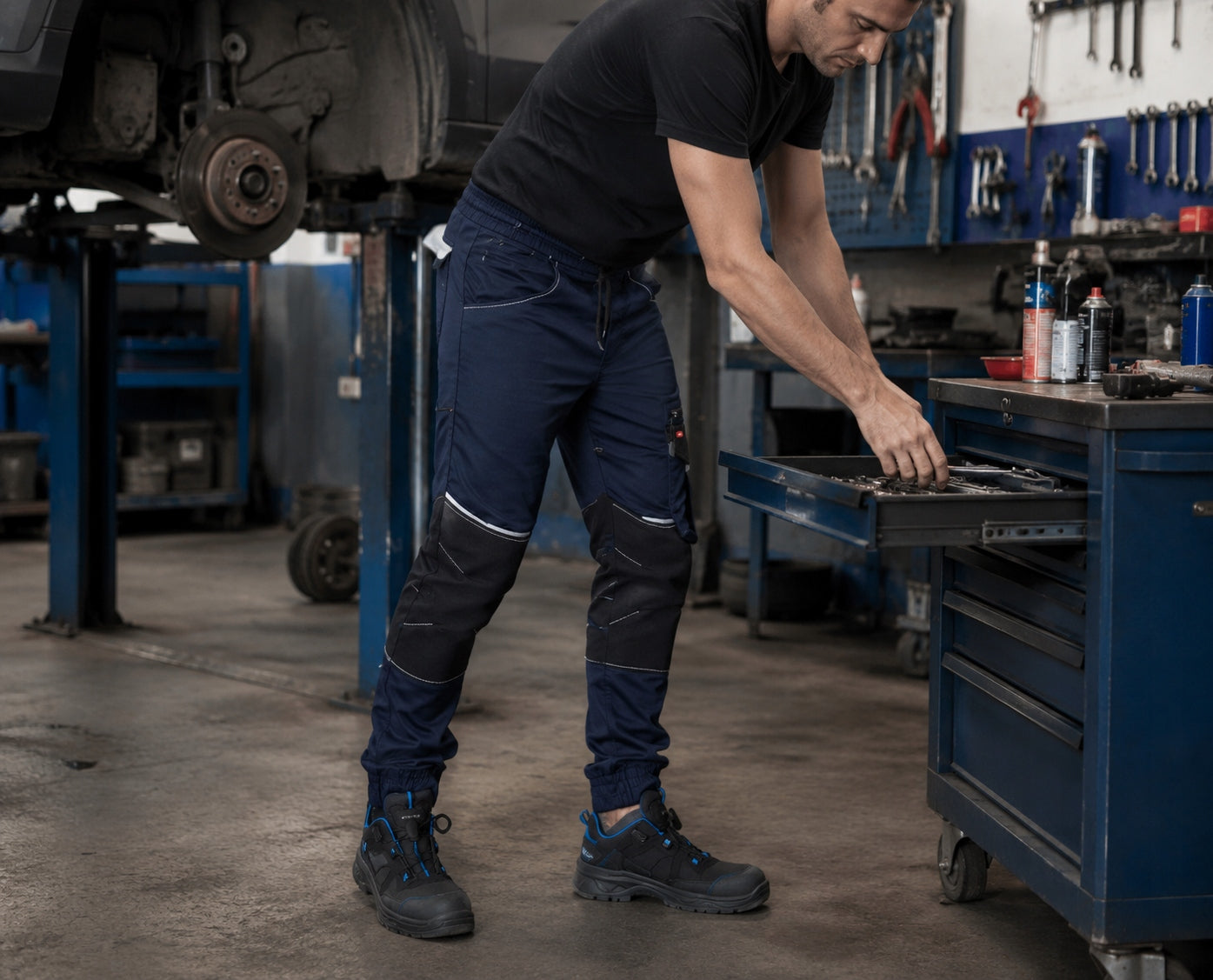 Work pants joggers elastic stretch comfortable with health and safety pockets strong Manufacturer code FLEXZONE-T_G