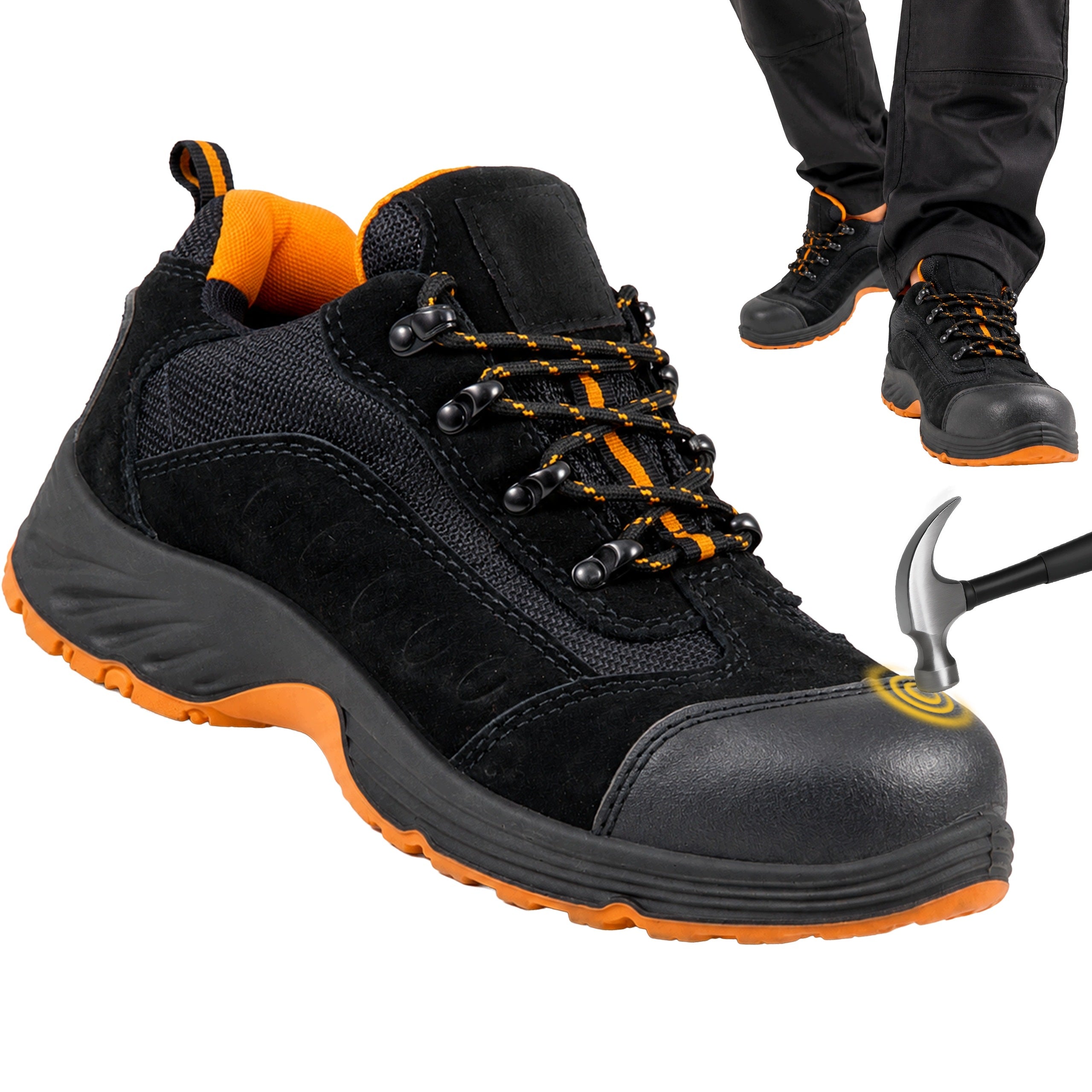 Work shoes Men's safety shoes WITH TOE CAP LIGHTWEIGHT DURABLE S1 BHP