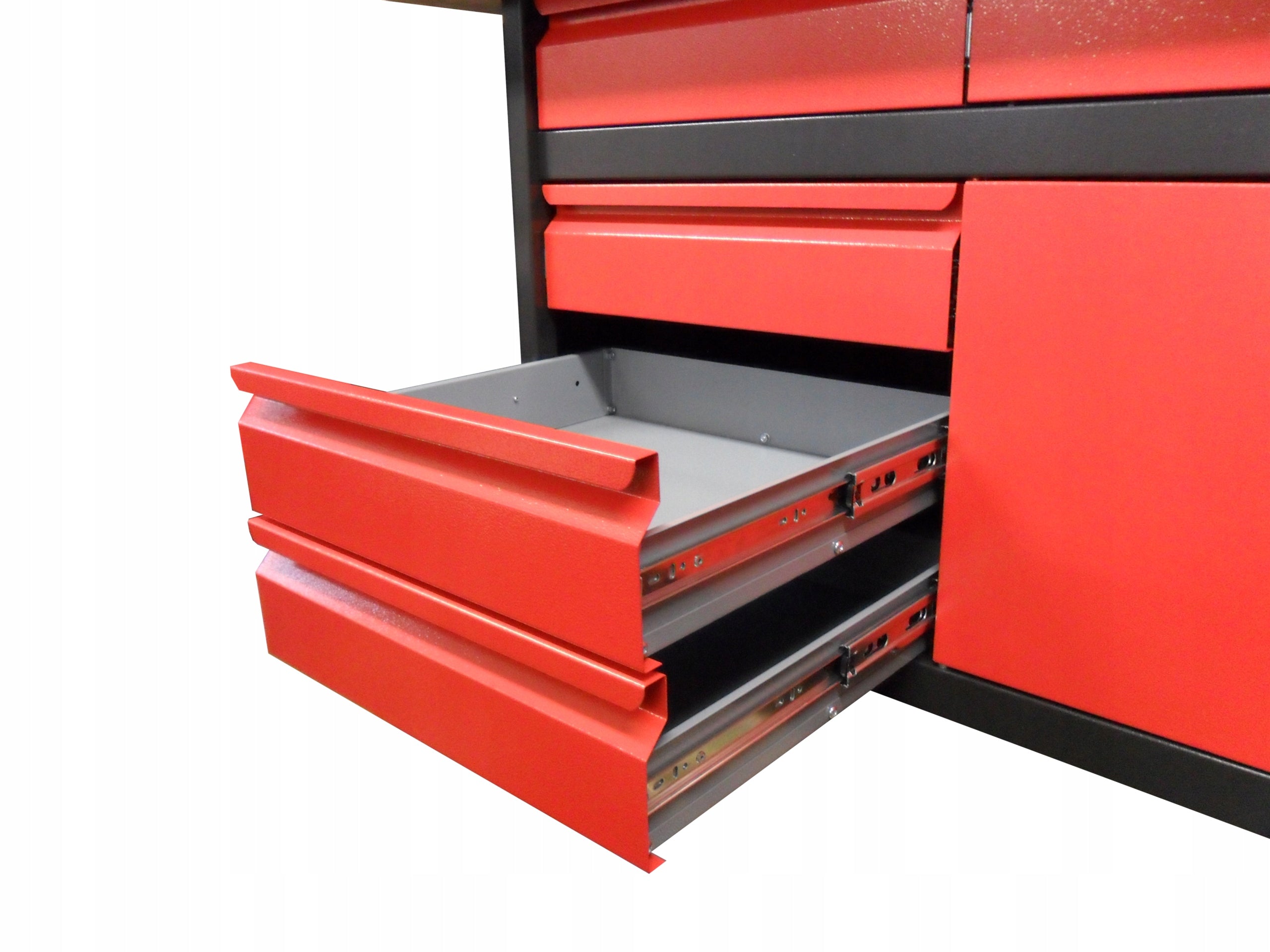 Workbench 9 drawers 1 cabinet work table, large 170 cm, Polish Manufacturer code OLS 09/30 czerwony