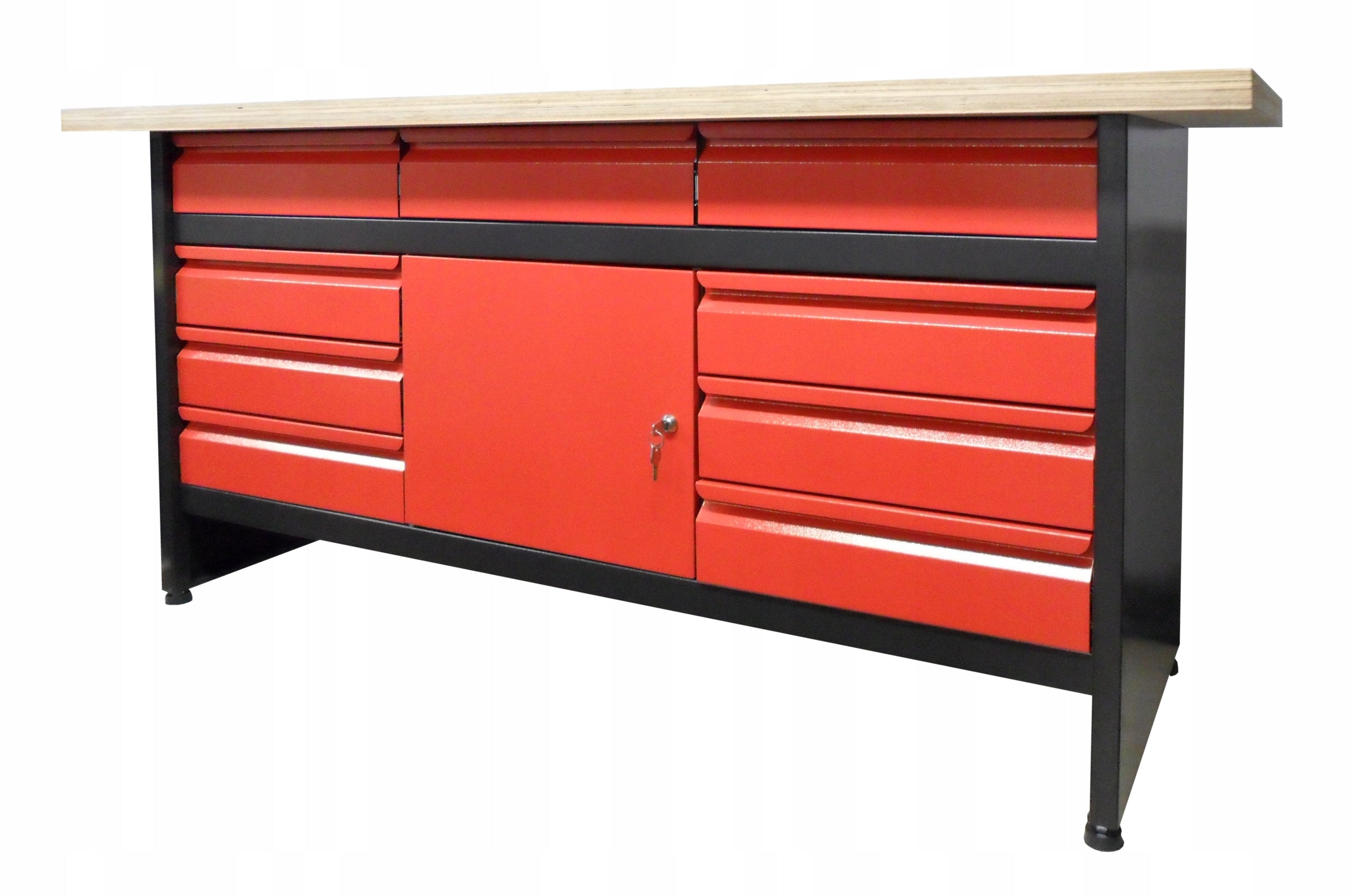 Workbench 9 drawers 1 cabinet work table, large 170 cm, Polish