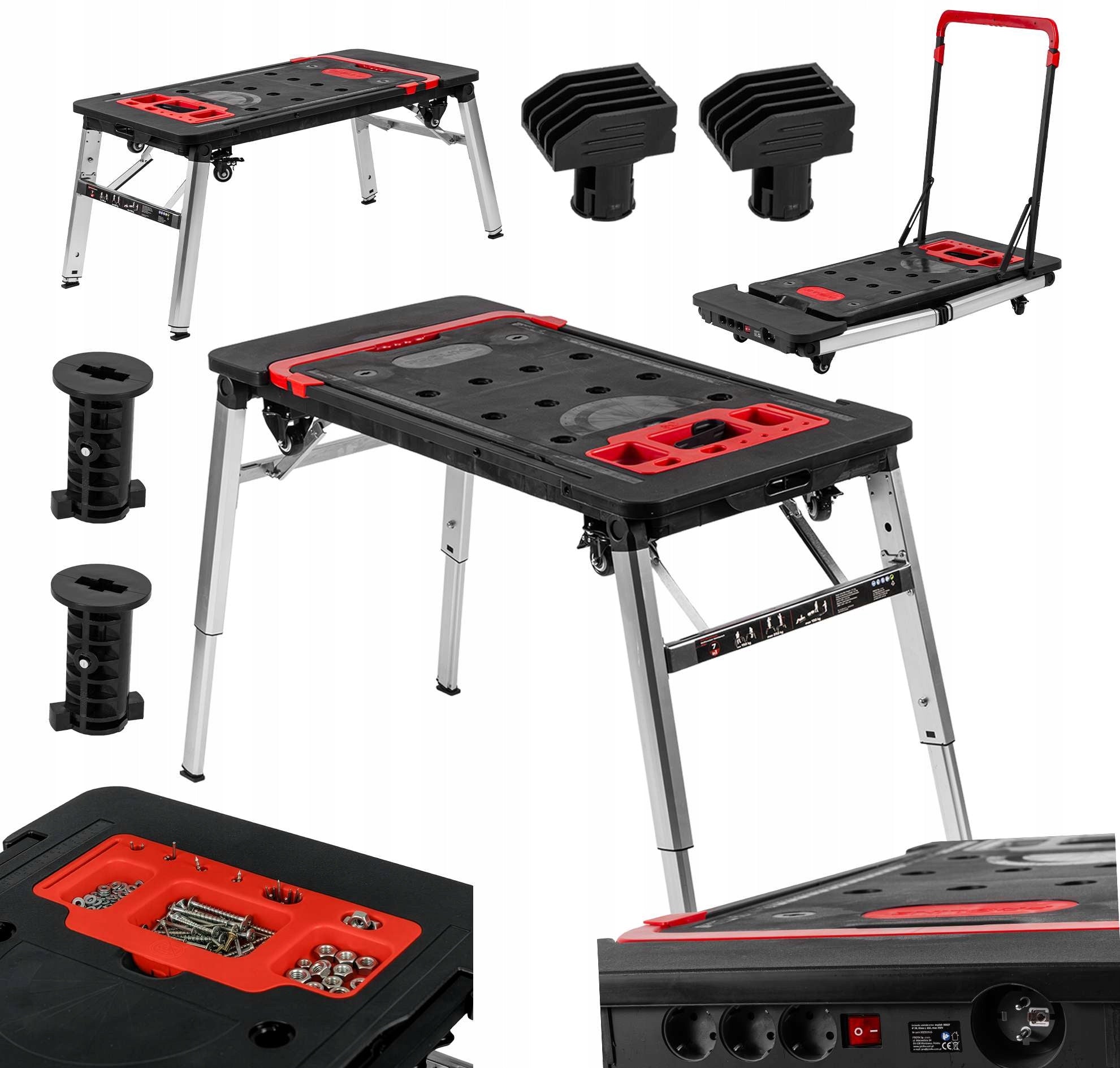 Workbench folding trolley 7in1 1085x545x780mm Proline 62001