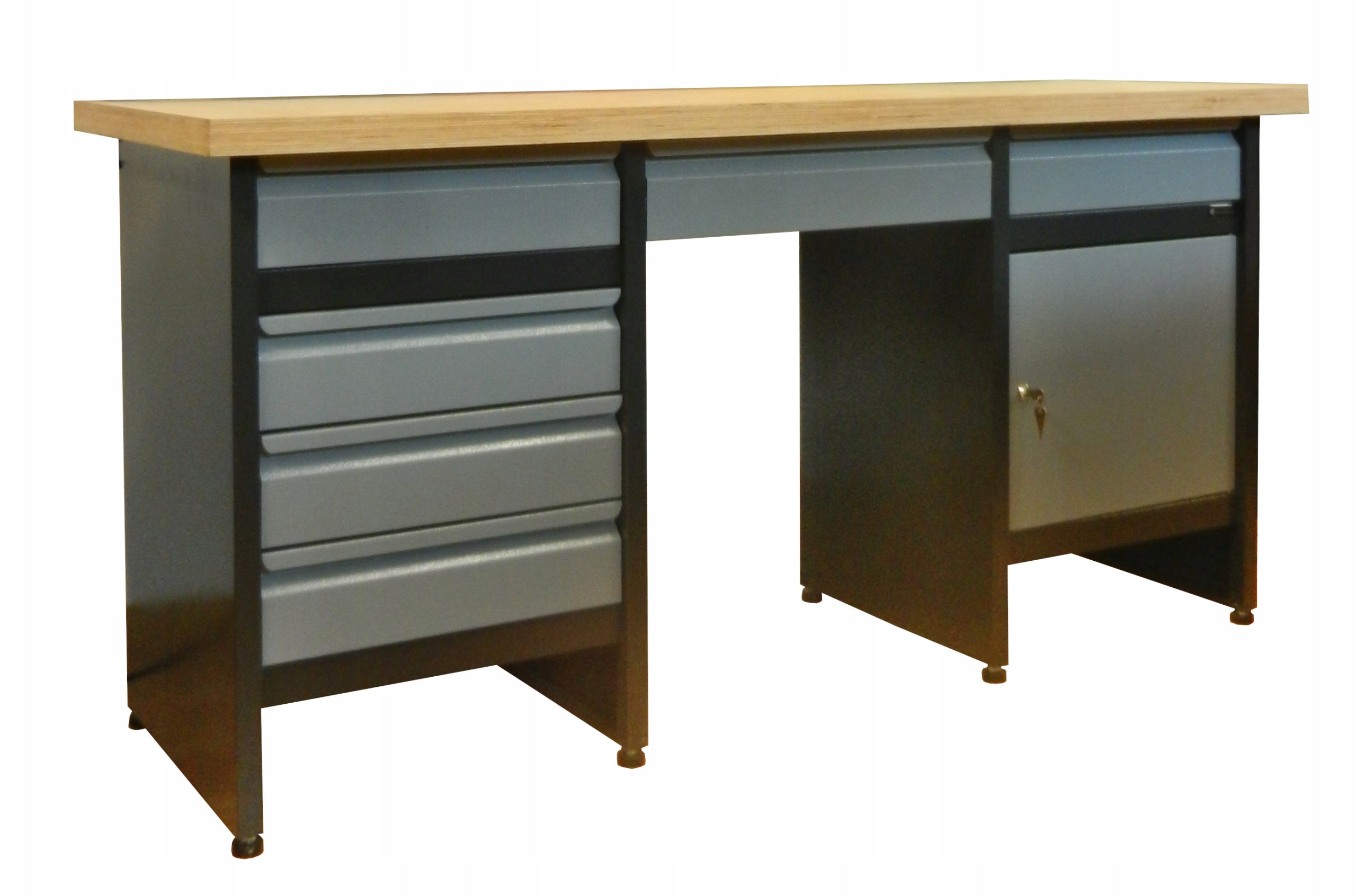 Workbench, large work desk 170 cm, grey, Polish PRODUCT. Manufacturer code OLM 06/30 szary