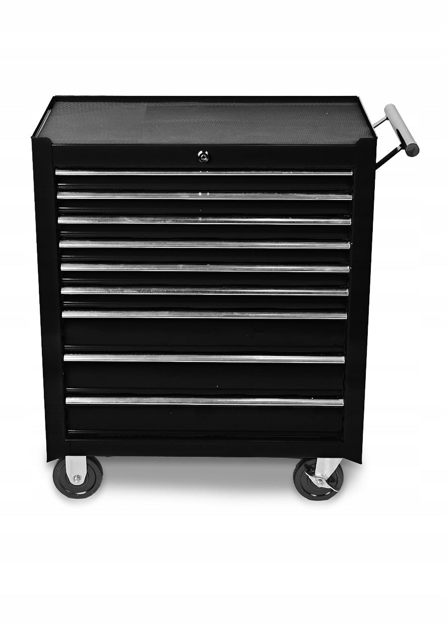 Workshop Cabinet Tool Trolley 9 DRAWERS Bearings STRONG Color Black Brand no brand