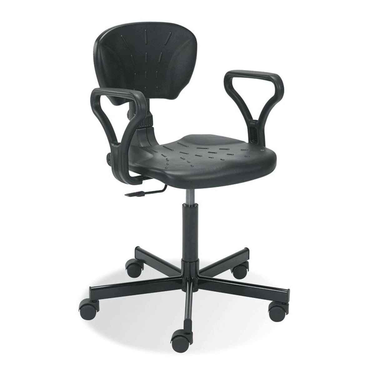 Workshop Chair Industrial RODEO GTP BLACK washable plastic