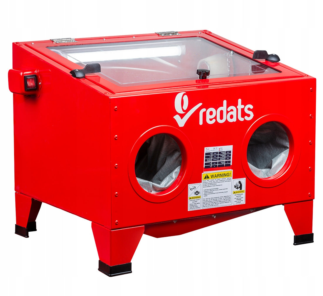 Workshop Chamber Cabin Sandblaster 90L 4 Nozzles REDATS SB-90 Brand Redats