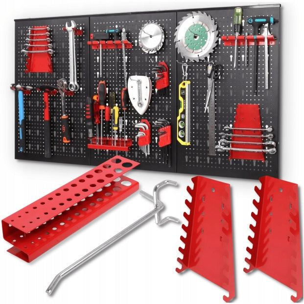 Workshop Tool Wall 120x60 cm Steel | Board with Handles | O