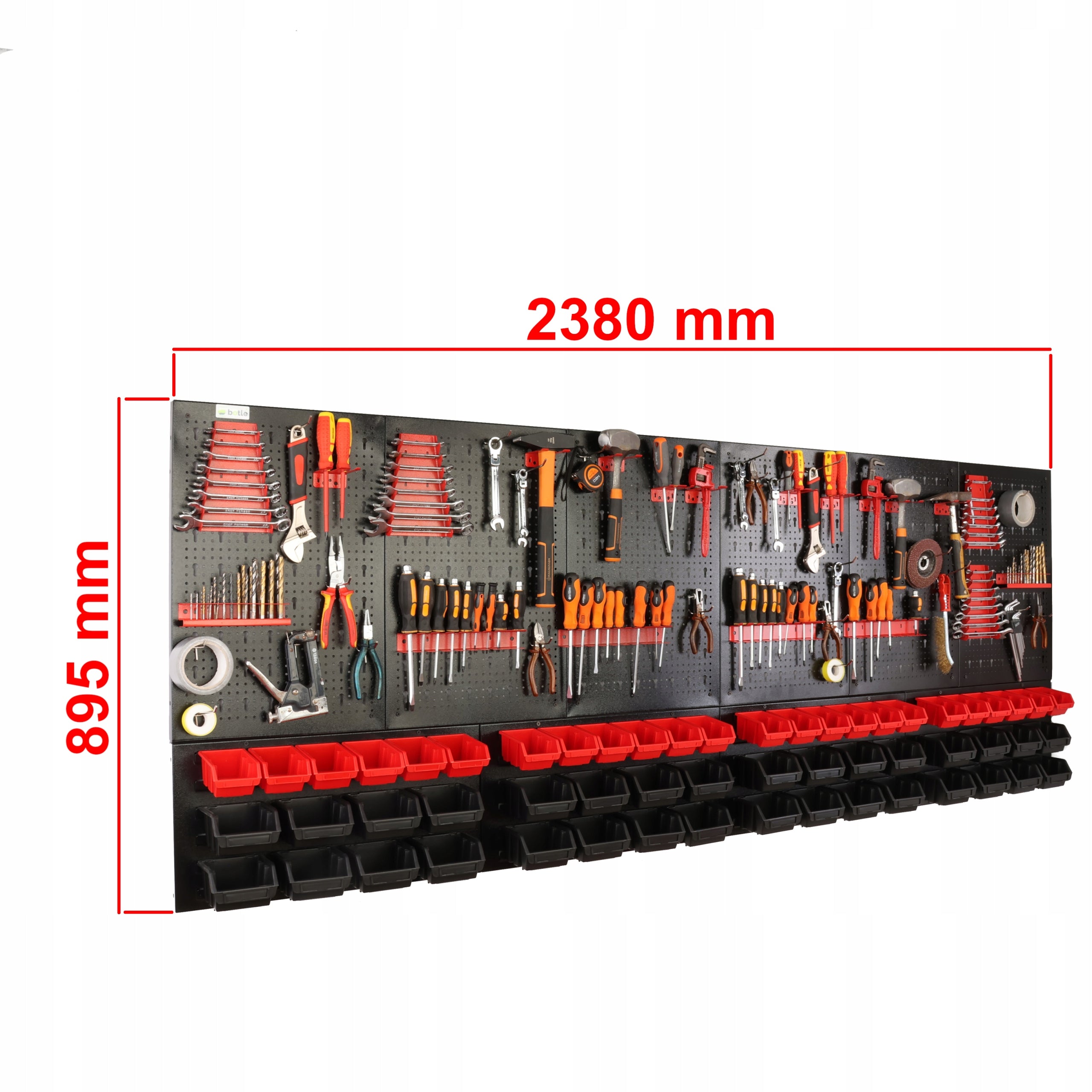 Workshop board botle 238x90cm metal 56x container BLACK RED EAN (GTIN) 5904865743438