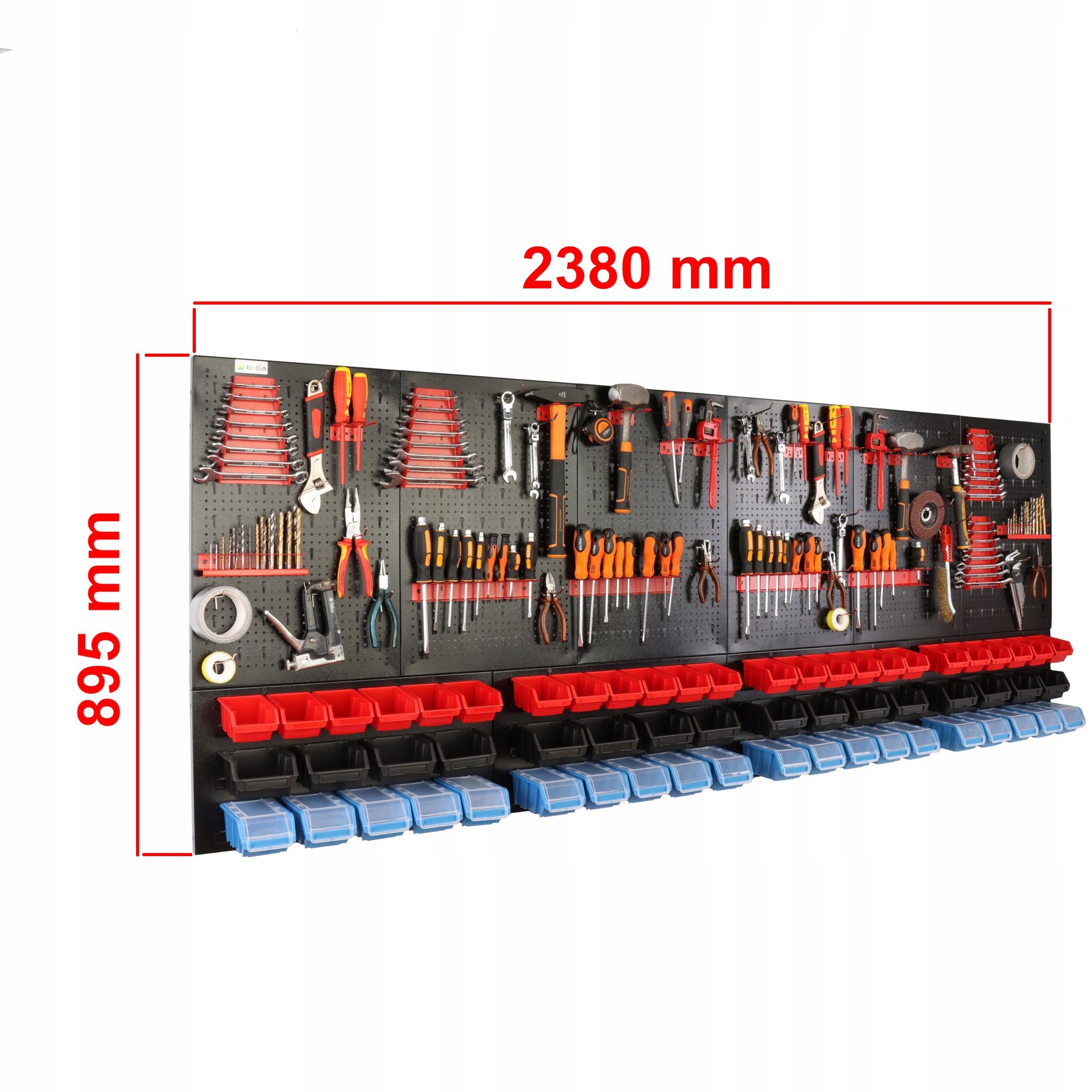 Workshop board botle 238x90cm metal 60x container shelf handles EAN (GTIN) 5904865743445