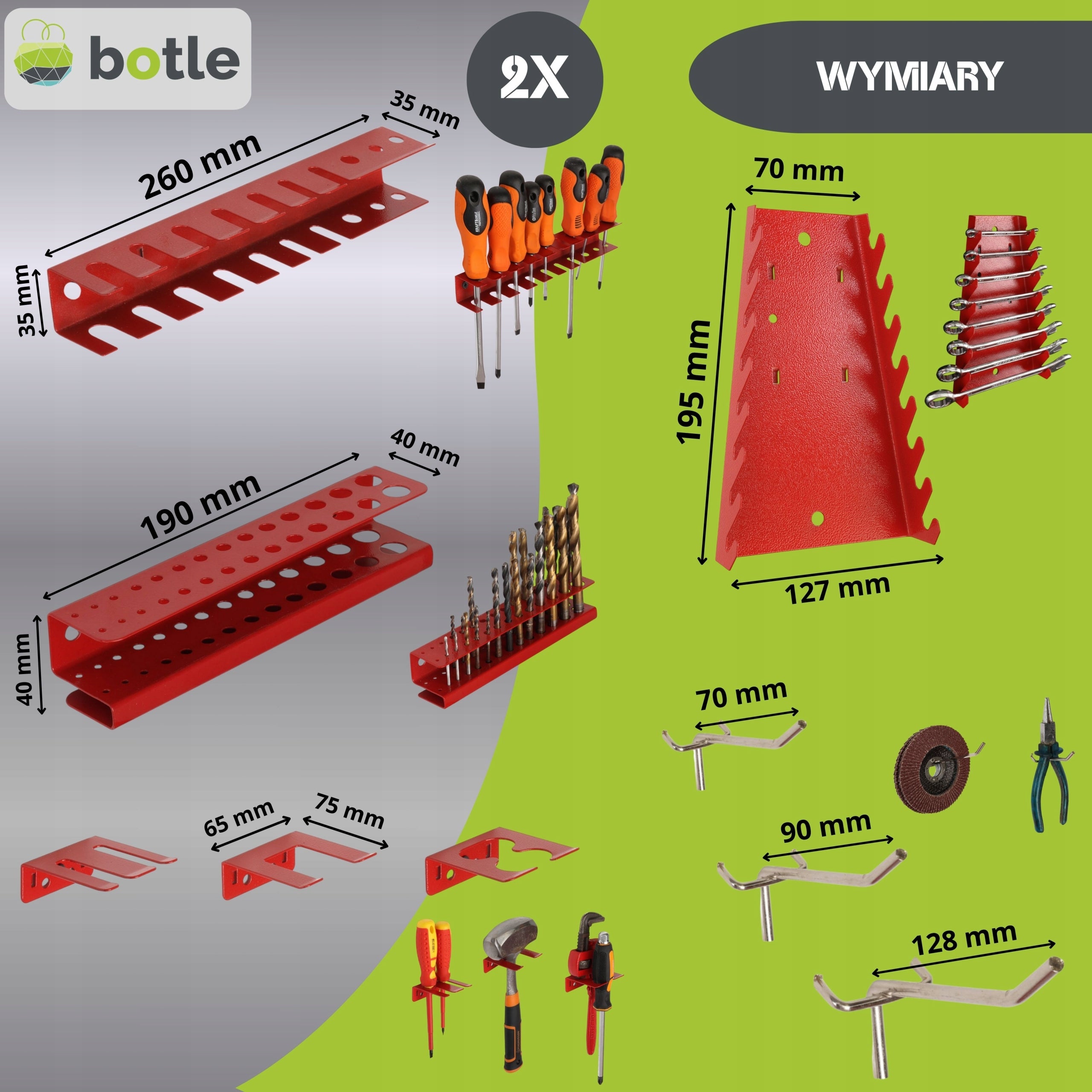 Workshop board botle 238x90cm metal 60x container shelf handles Product width 238 cm