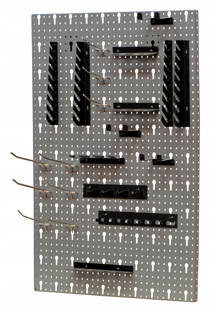 Workshop board for tools, tool wall with PENDANTS, grey Product width 135 cm