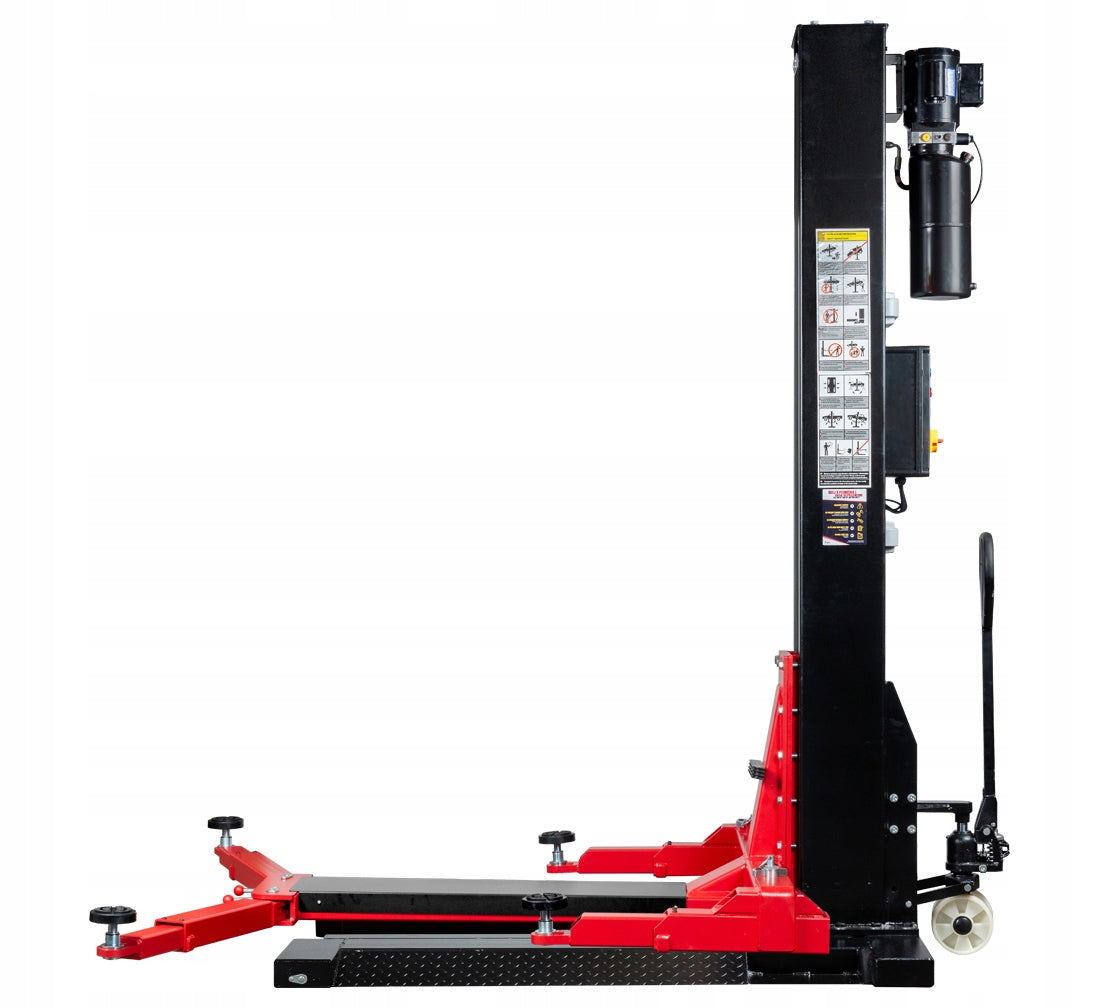 Workshop lift mobile single column automatic 2,8T Redats L-121F Overall width 3080 mm