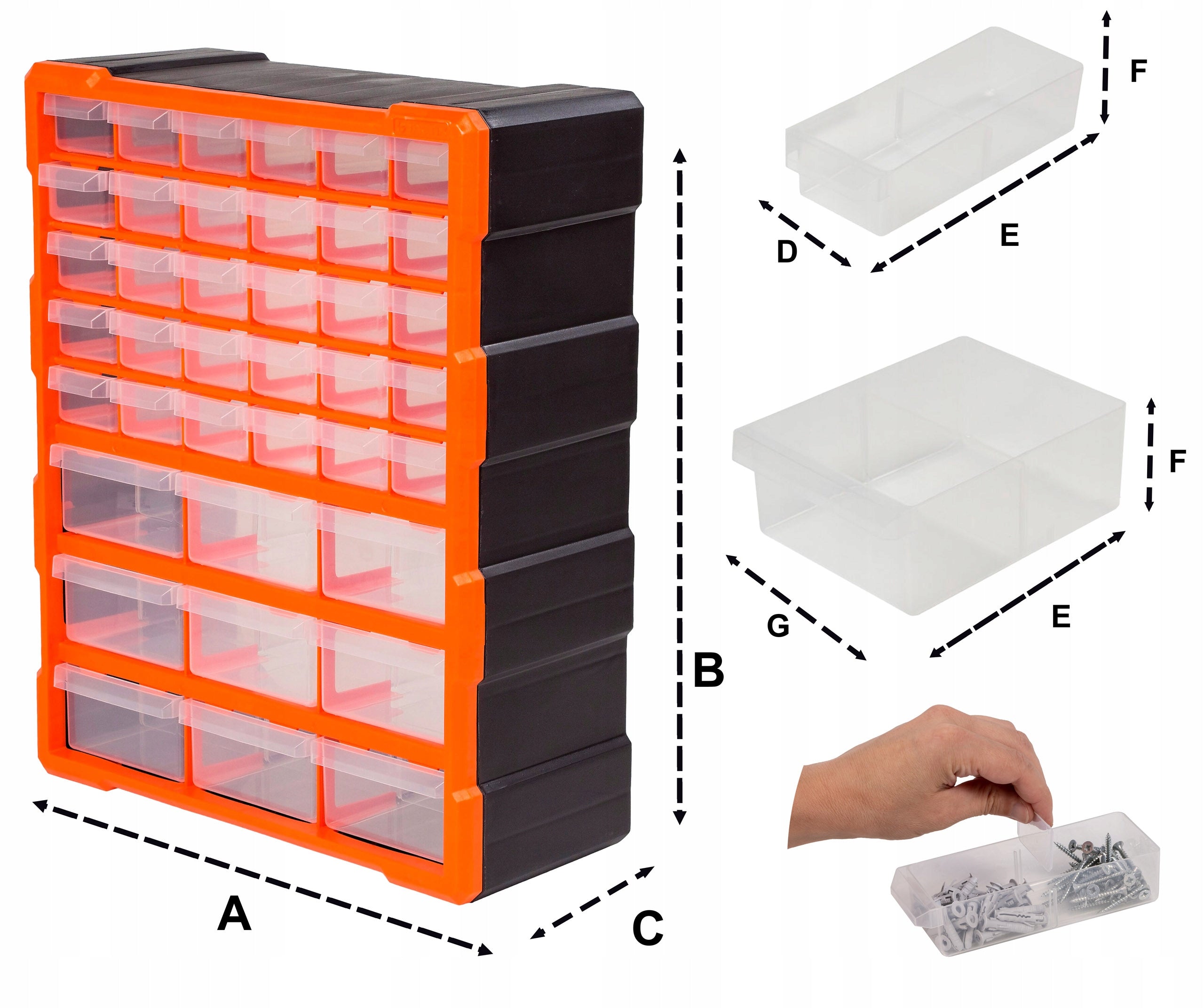 Workshop organizer 39 drawers - TACTIX PREMIUM Brand Tactix