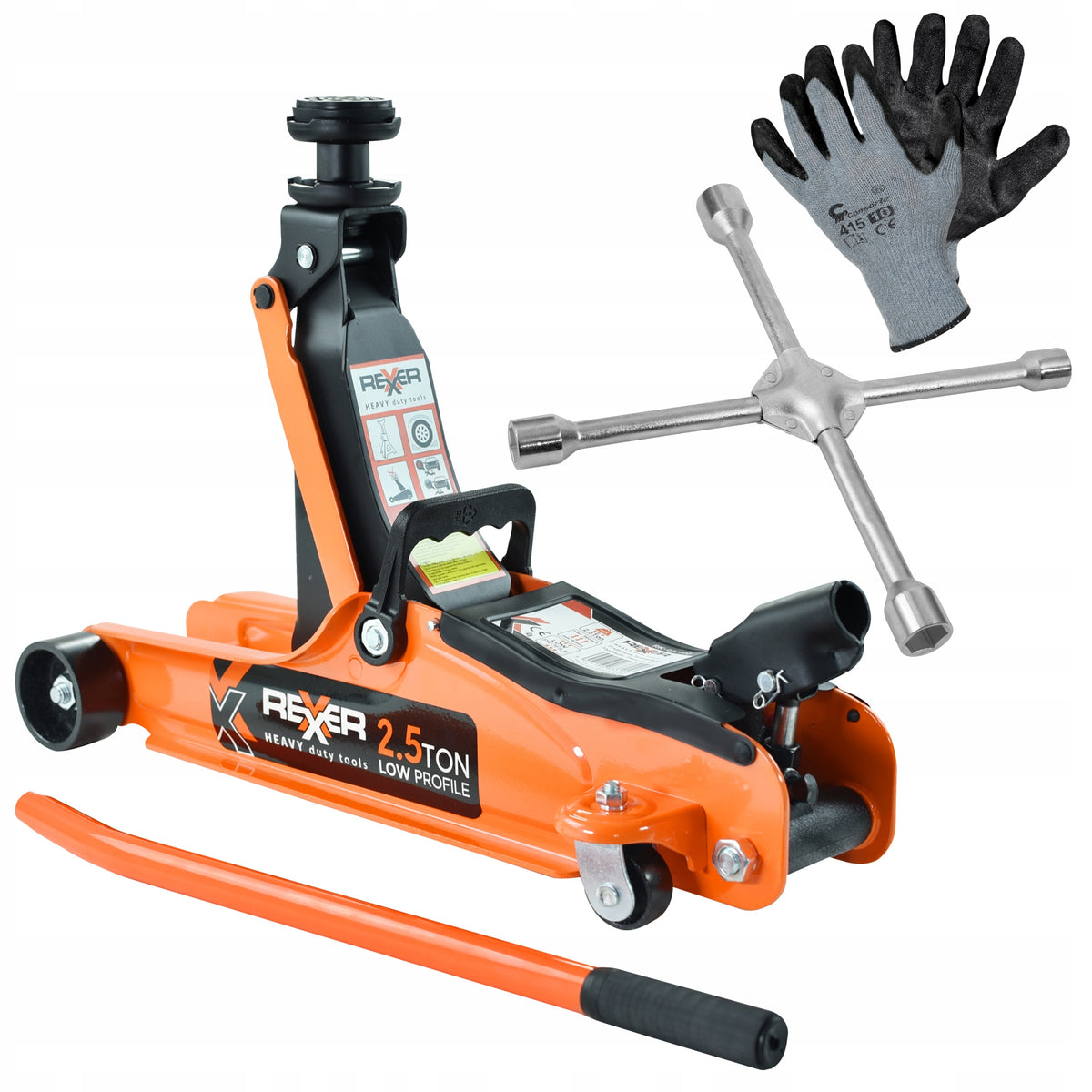 Workshop set low profile lift 2,5T + wrench + gloves