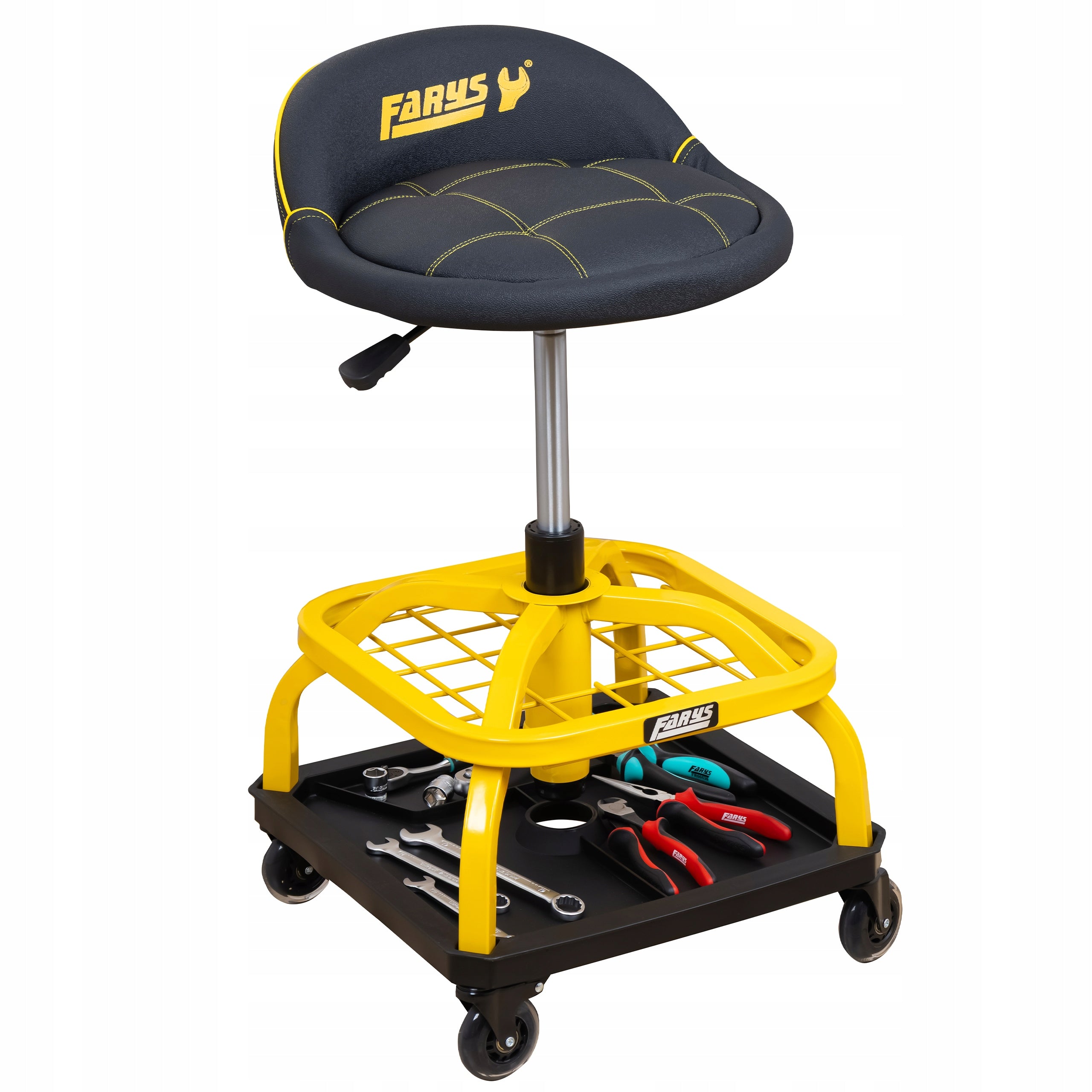 Workshop stool on wheels swivel with brake adjustable stool FR9227 Brand Farys