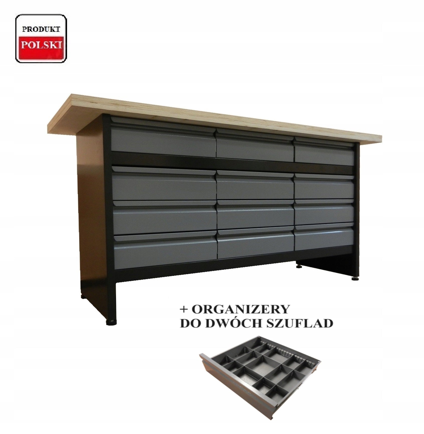 Workshop table for garage locksmith tool organizers COLORS variants