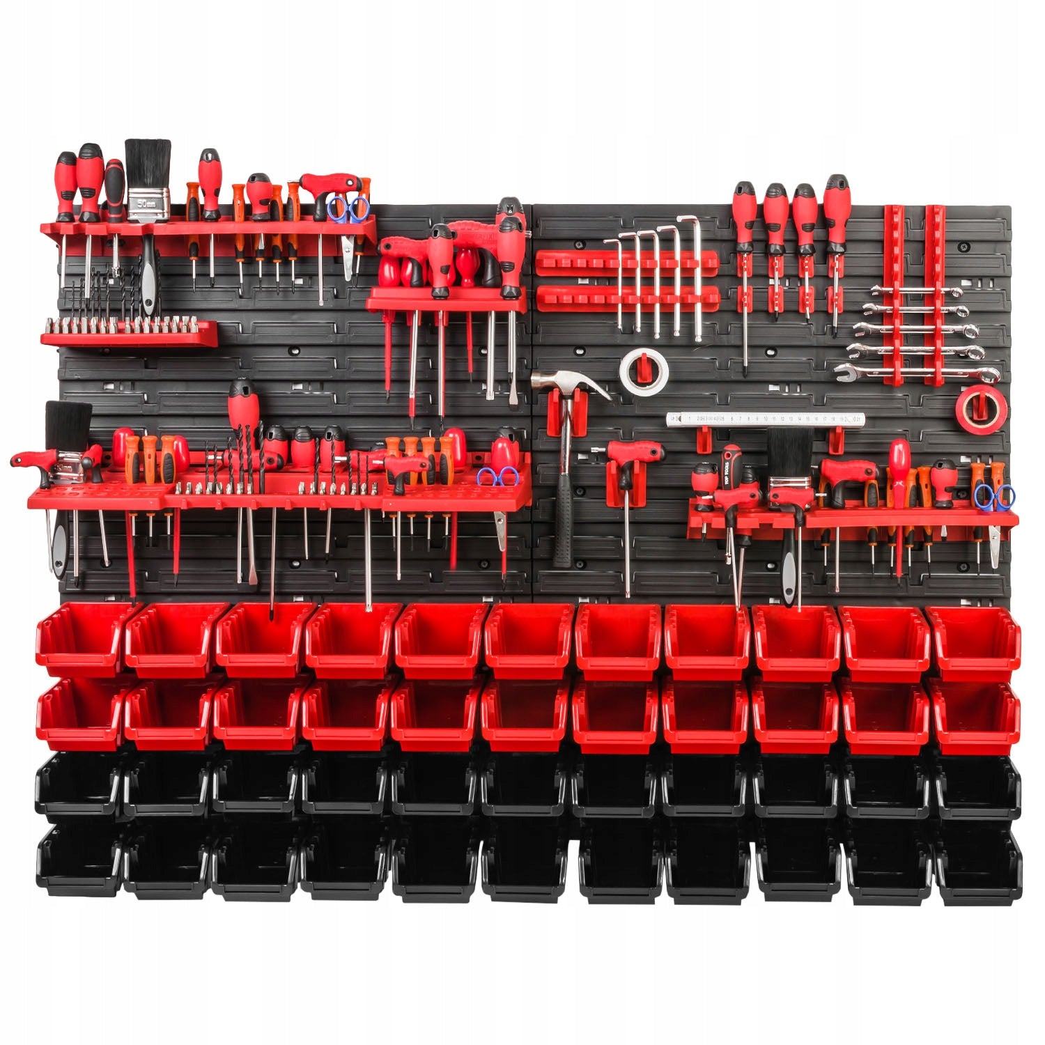 Workshop tool board 78x115 cm wall Color red