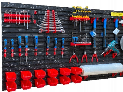Workshop tool board TABLICO 193,5x78cm stickers 12 cuvettes Product width 193 cm