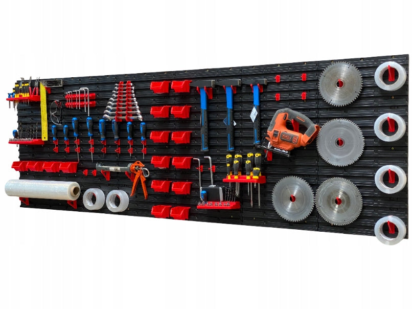 Workshop tool board TABLICO 232,2x78cm + stickers 16 cuvettes Product height 78 cm