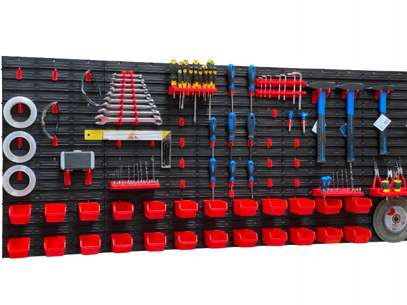 Workshop tool board TABLICO 271x78cm stickers + cuvettes Product width 271 cm