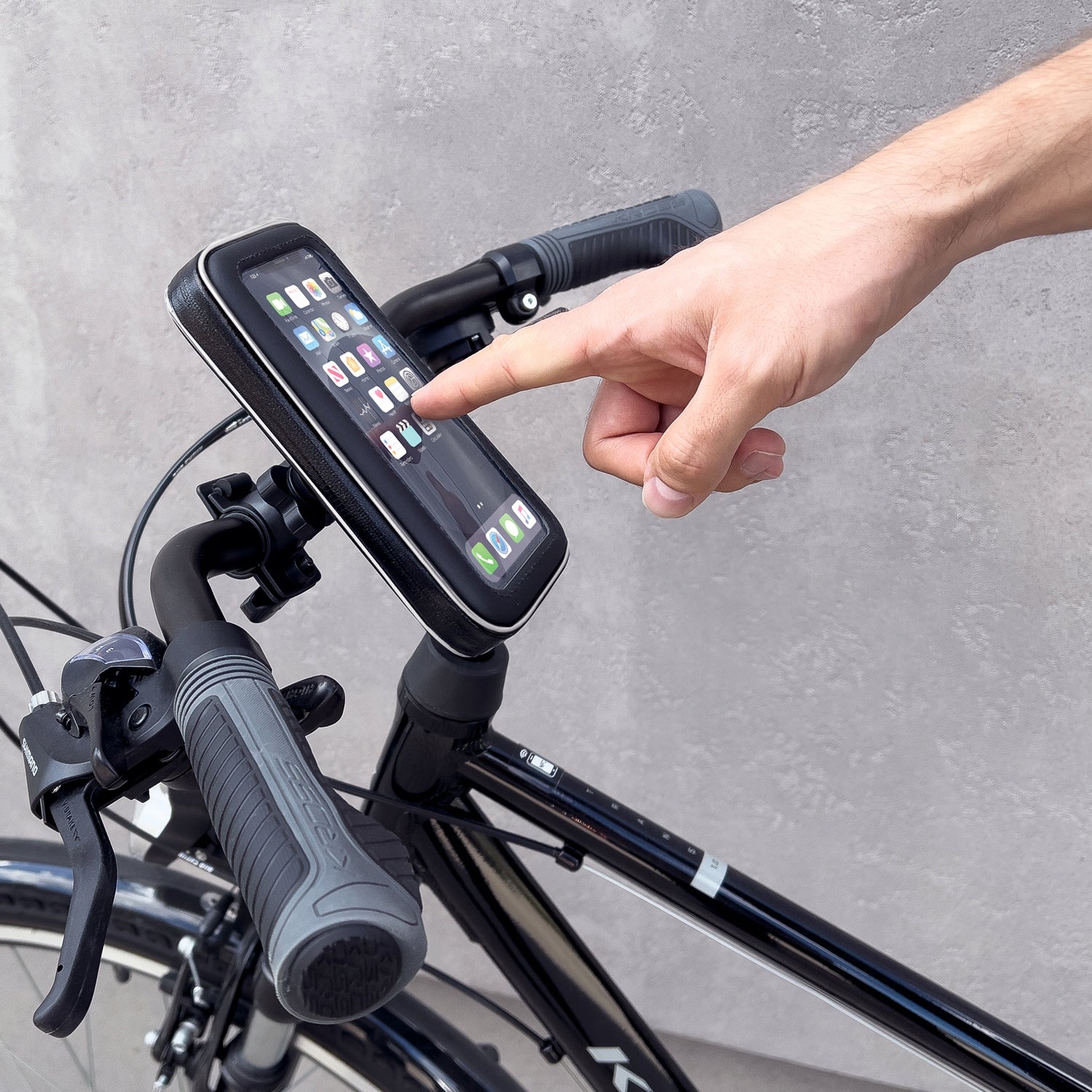 Wozinsky phone holder for bicycle, motorcycle, scooter black WBHBK7 Model WBHBK7